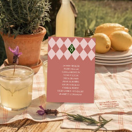 ヴィンテージウェディングゲストディナーテーブルシーティングチャート