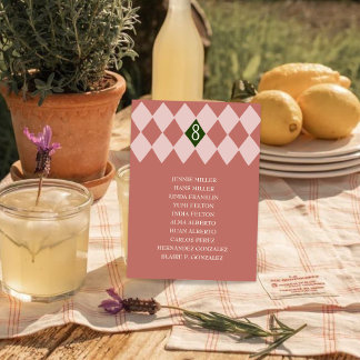 ヴィンテージウェディングゲストディナーテーブルシーティングチャート