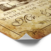 ヴィンテージウェディングゲストブックサイン ポスター (角)