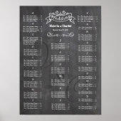 ヴィンテージウェディングシャルボードゲスト席表 ポスター (正面)