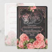 ヴィンテージウェディングシャルボード – 結婚式招待状 招待状 (正面/裏面)