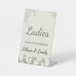 ヴィンテージウェディングシンボルや象徴カードテンプレート 台座サイン