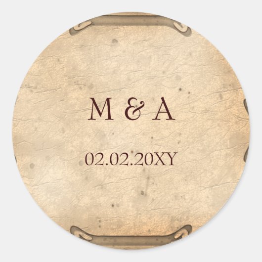 ヴィンテージウェディングシール ラウンドシール (正面)