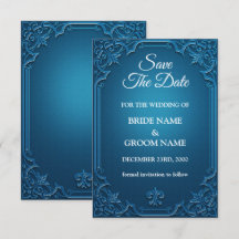 ヴィンテージウェディングジオメトリックティール（緑がかった色）ターコイズエレガントS