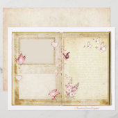 ヴィンテージウェディングジャンクジャーナルスクラップブックページ11 &12 (正面/裏面)