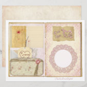 ヴィンテージウェディングジャンクジャーナルスクラップブックページ19 &20 (正面/裏面)