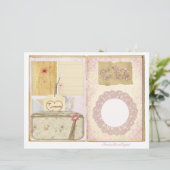 ヴィンテージウェディングジャンクジャーナルスクラップブックページ19 &20 (スタンド正面)