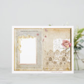 ヴィンテージウェディングジャンクジャーナルスクラップブックページ1 & 2 (スタンド正面)