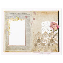 ヴィンテージウェディングジャンクジャーナルスクラップブックページ1 & 2