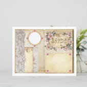 ヴィンテージウェディングジャンクジャーナルスクラップブックページ5 & 6 (スタンド正面)