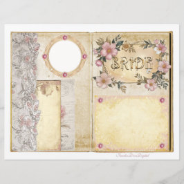 ヴィンテージウェディングジャンクジャーナルスクラップブックページ5 & 6