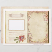 ヴィンテージウェディングジャンクジャーナルスクラップブックページ7 & 8 (正面/裏面)