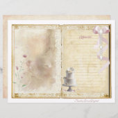 ヴィンテージウェディングジャンクジャーナルスクラップブックページ9 & 10 (正面/裏面)