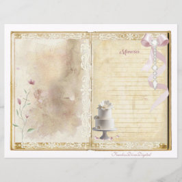 ヴィンテージウェディングジャンクジャーナルスクラップブックページ9 & 10