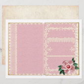 ヴィンテージウェディングジャンクジャーナルブックカバー紙 (正面/裏面)