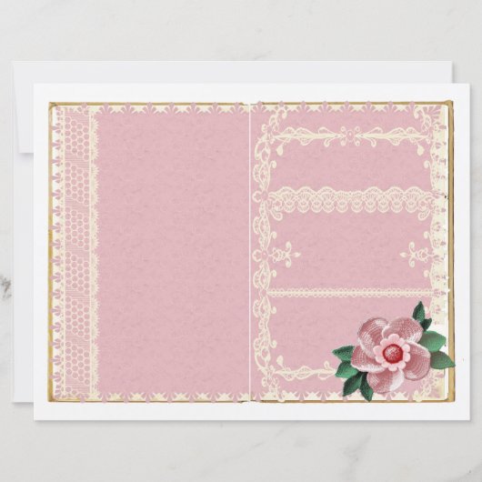 ヴィンテージウェディングジャンクジャーナルブックカバー紙 (正面)