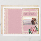 ヴィンテージウェディングジャンクジャーナルブックカバー紙 (正面/裏面)