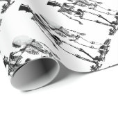 ヴィンテージウェディングスケルトンカップル ラッピングペーパー (ロールコーナー)