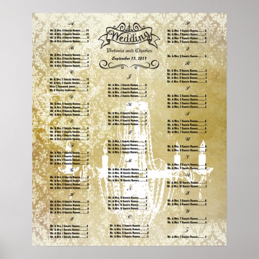 ヴィンテージウェディングスペシャルイベント客席表 ポスター (正面)