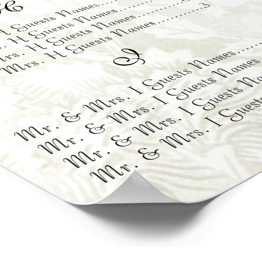 ヴィンテージウェディングスペシャルイベント客席表 ポスター (角)