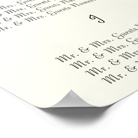 ヴィンテージウェディングスペシャルイベント客席表 ポスター (角)