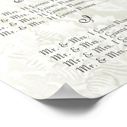 ヴィンテージウェディングスペシャルイベント客席表 ポスター (角)