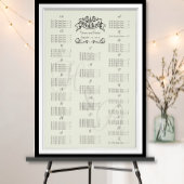 ヴィンテージウェディングスペシャルイベント客席表 ポスター