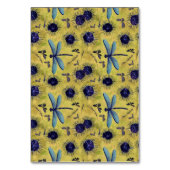 ヴィンテージウェディングタンデリオンとドラゴンフライをテーマにした テーブルナンバー (裏面)