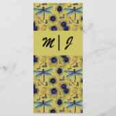 ヴィンテージウェディングタンデリオンとドラゴンフライをテーマにした メニュー (裏面)