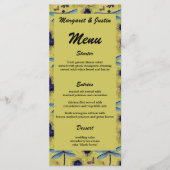 ヴィンテージウェディングタンデリオンとドラゴンフライをテーマにした メニュー (正面)