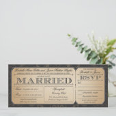 ヴィンテージウェディングチケットとRSVPコレクションIII 招待状 (スタンド正面)