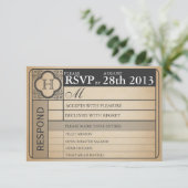 ヴィンテージウェディングチケットIIIパンクアウト 出欠カード (スタンド正面)