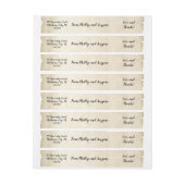 ヴィンテージウェディングテーマ熟成パーチメントありがとう ラップアラウンドラベル (シート)