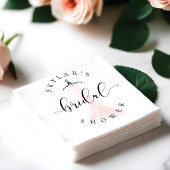 ヴィンテージウェディングドレスピンクブライダルシャワーホワイト スタンダードカクテルナプキン