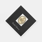 ヴィンテージウェディングドレスブライドブラックブライダルシャワー スタンダードランチョンナプキン (角)