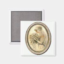 ヴィンテージウェディングドレス ビクトリアン花嫁マグネット マグネット