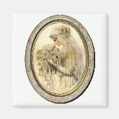 ヴィンテージウェディングドレス ビクトリアン花嫁マグネット マグネット (正面)