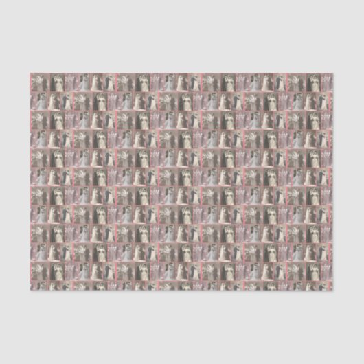 ヴィンテージウェディングドレス 花嫁と花婿 ダスティローズ 薄葉紙 (正面)