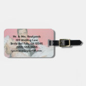 ヴィンテージウェディングニューウェア、新郎新婦ハネムーン ラゲッジタグ (正面横)