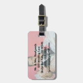 ヴィンテージウェディングニューウェア、新郎新婦ハネムーン ラゲッジタグ (正面縦)