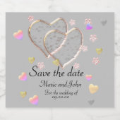 ヴィンテージウェディングパーソナライズされた、 スパークリングワインラベル (シングルラベル)