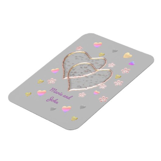 ヴィンテージウェディングパーソナライズされた、 マグネット (左側)