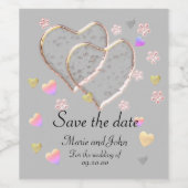 ヴィンテージウェディングパーソナライズされた、 ワインラベル (シングルラベル)