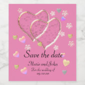 ヴィンテージウェディングパーソナライズされた、 ワインラベル (シングルラベル)