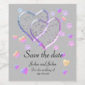 ヴィンテージウェディングパーソナライズされた、 ワインラベル (シングルラベル)