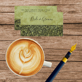 ヴィンテージウェディングビクトリアンフラワーフローラスクロール エンクロージャーカード