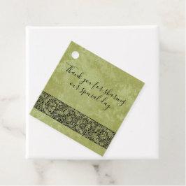 ヴィンテージウェディングビクトリアンフラワーフローラスクロール フェイバータグ