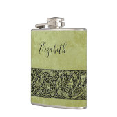 ヴィンテージウェディングビクトリアンフラワーフローラスクロール フラスク (左)