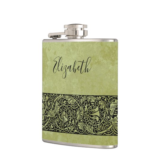 ヴィンテージウェディングビクトリアンフラワーフローラスクロール フラスク (左)