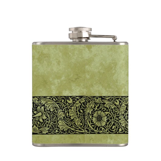 ヴィンテージウェディングビクトリアンフラワーフローラスクロール フラスク (裏面)